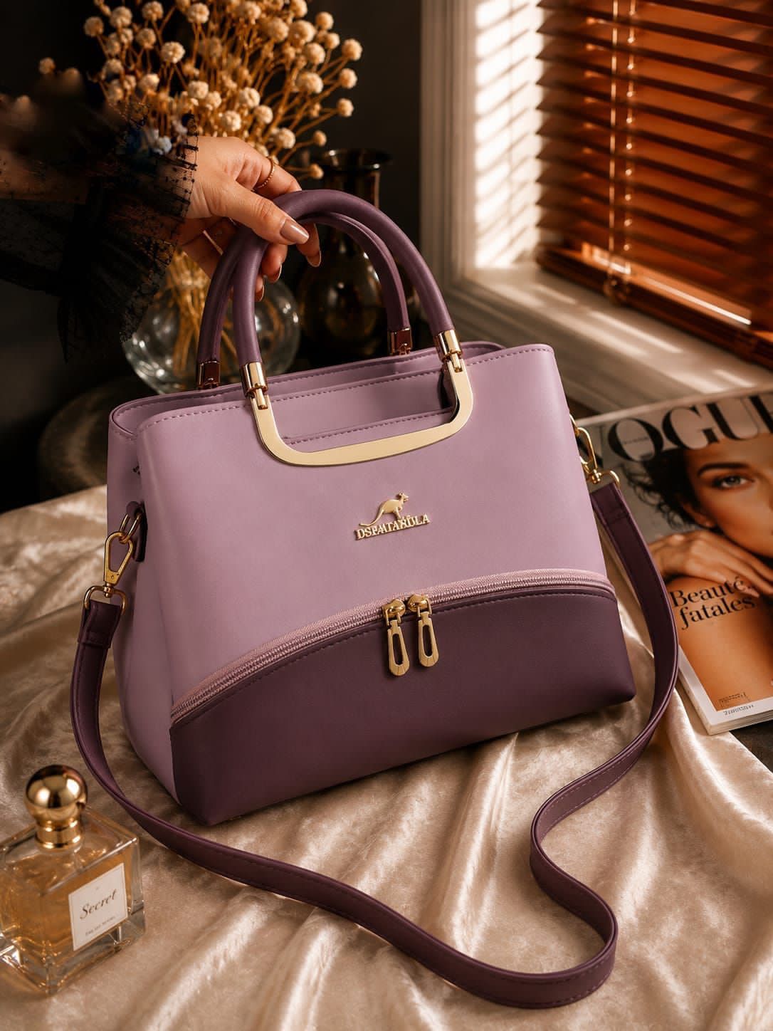 Structured Two-Tone Satchel