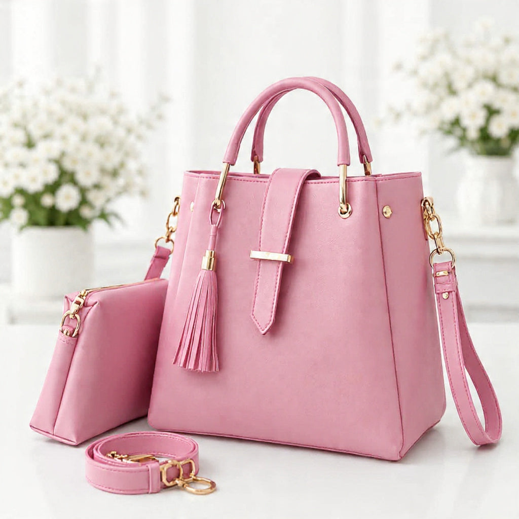 Elegant Tassel Tote Set