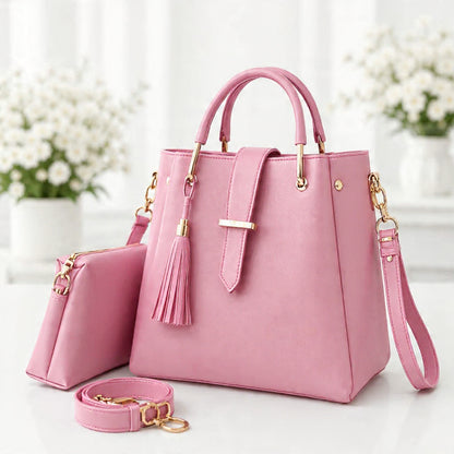 Elegant Tassel Tote Set