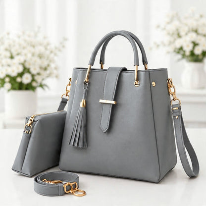Elegant Tassel Tote Set