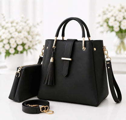 Elegant Tassel Tote Set