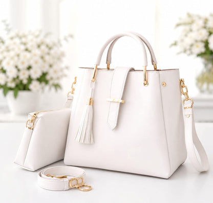 Elegant Tassel Tote Set