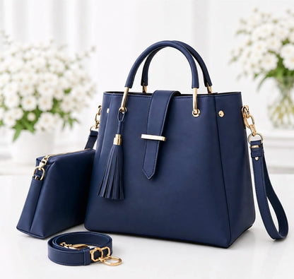 Elegant Tassel Tote Set