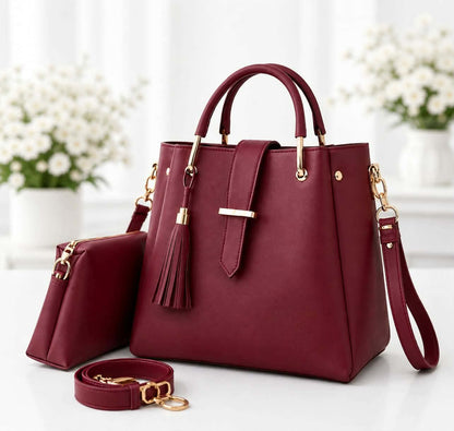 Elegant Tassel Tote Set