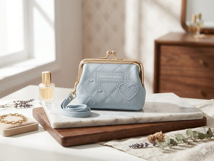Forever Mania Quilted Kiss-Lock Coin Purse
