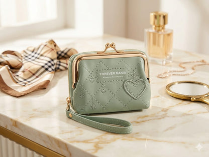 Forever Mania Quilted Kiss-Lock Coin Purse
