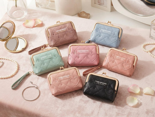Forever Mania Quilted Kiss-Lock Coin Purse