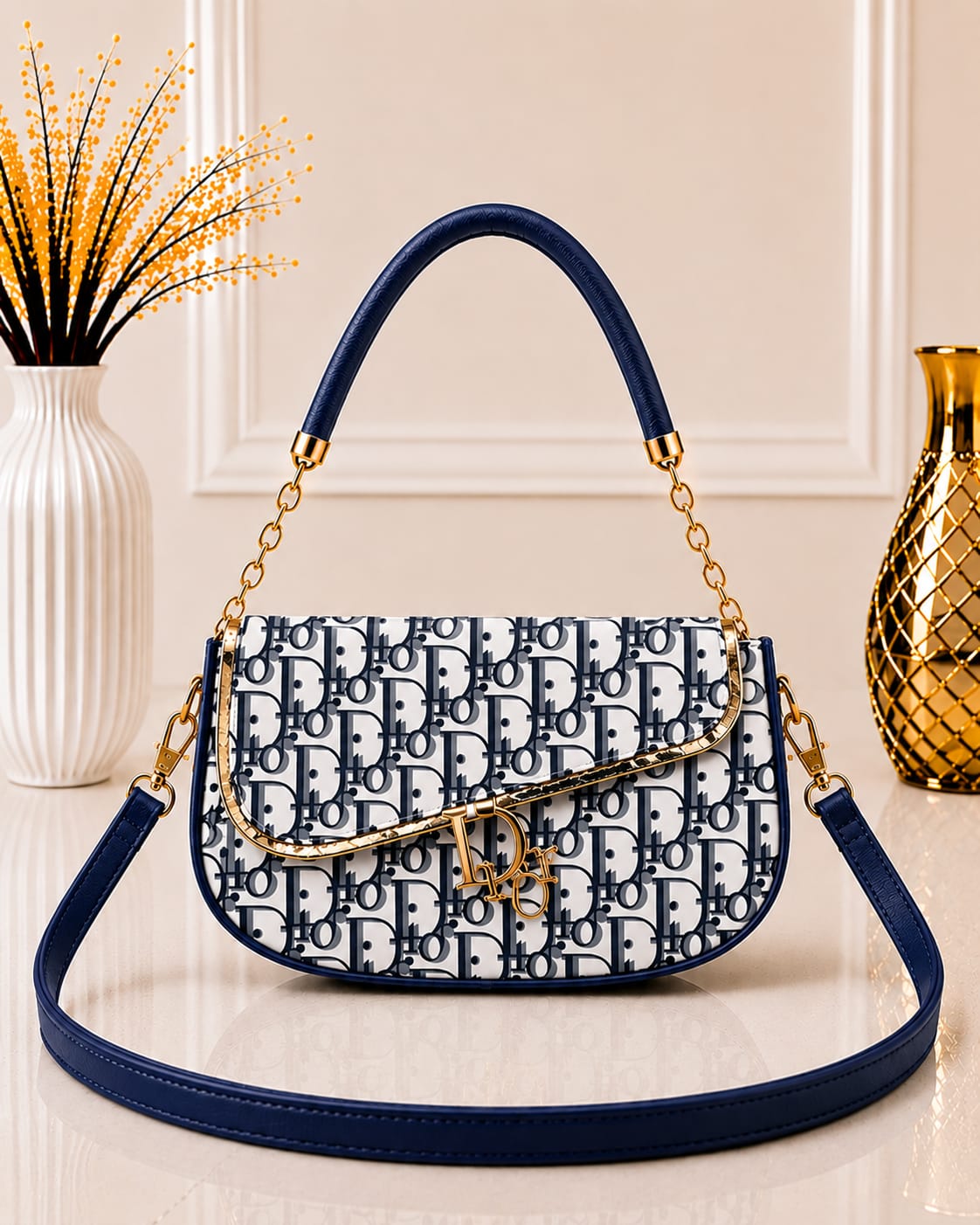 Signature Monogram Saddle Bag