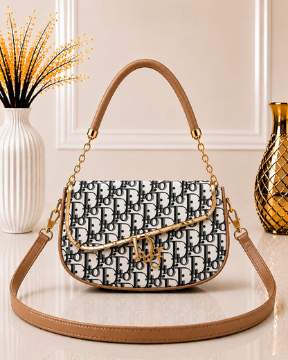 Signature Monogram Saddle Bag