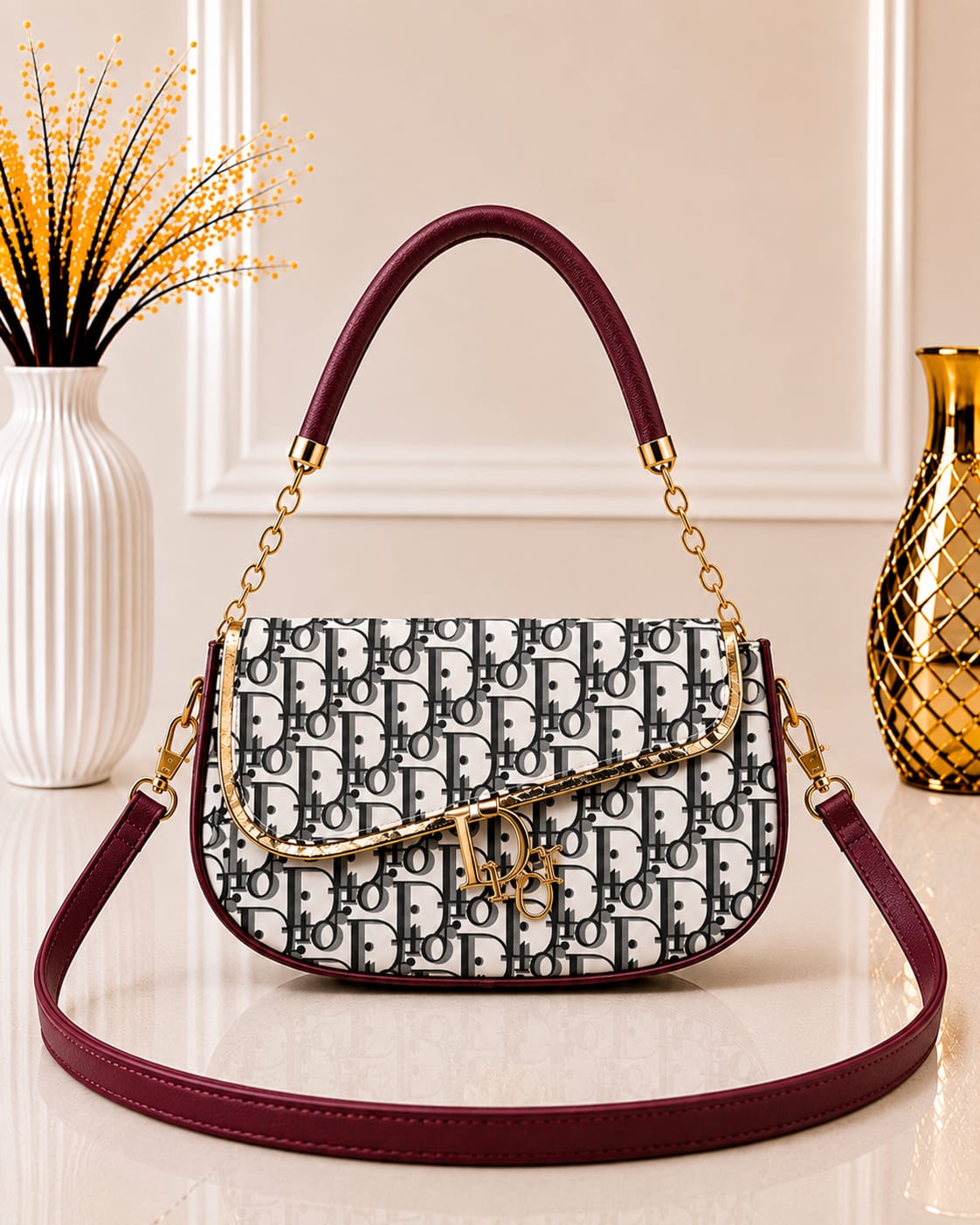 Signature Monogram Saddle Bag