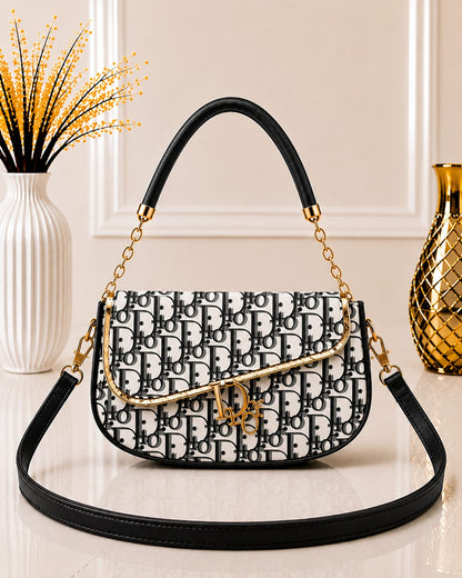 Signature Monogram Saddle Bag