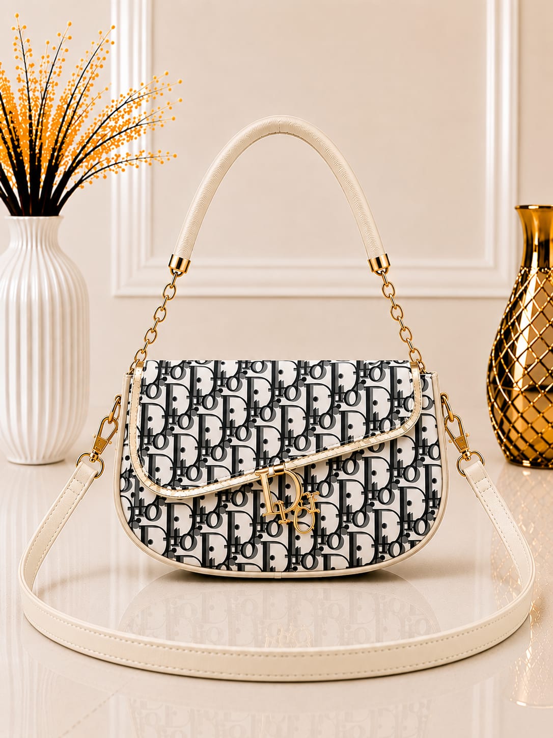 Signature Monogram Saddle Bag