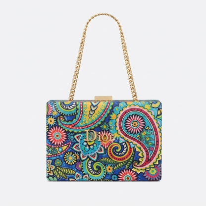 Floral Velvet Box Clutch