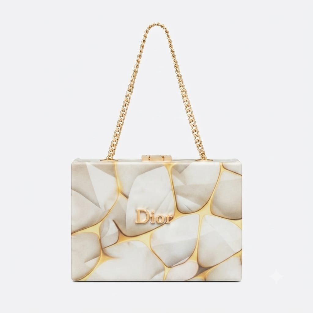 Floral Velvet Box Clutch