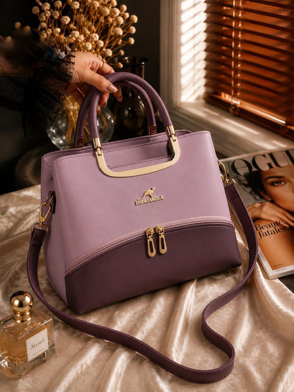 Structured Two-Tone Satchel