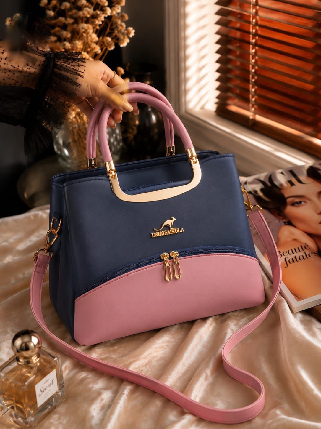 Structured Two-Tone Satchel