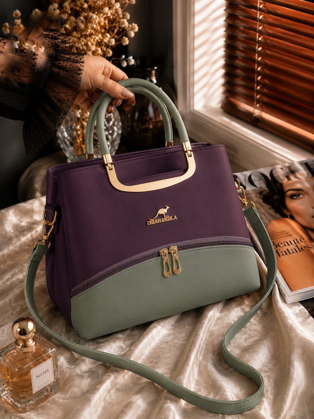 Structured Two-Tone Satchel