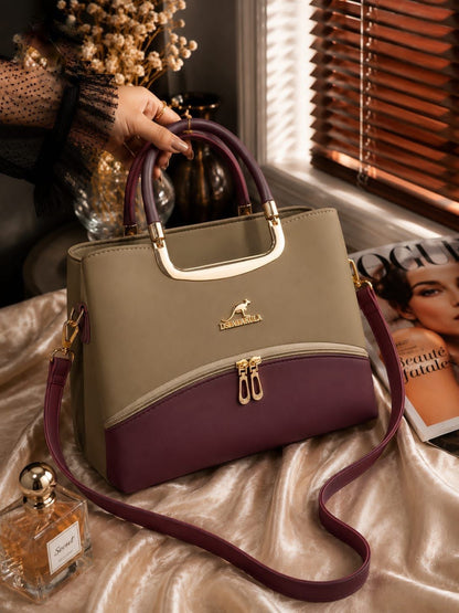 Structured Two-Tone Satchel