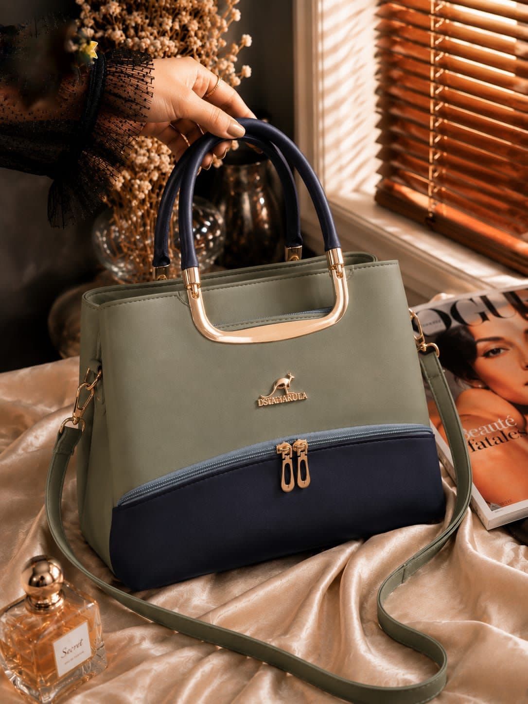 Structured Two-Tone Satchel