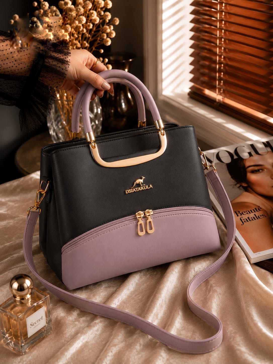 Structured Two-Tone Satchel