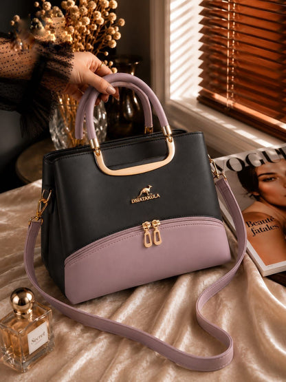 Structured Two-Tone Satchel