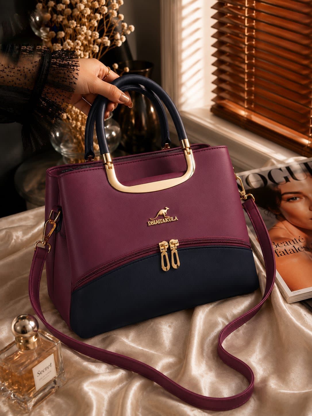 Structured Two-Tone Satchel