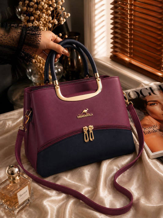 Structured Two-Tone Satchel