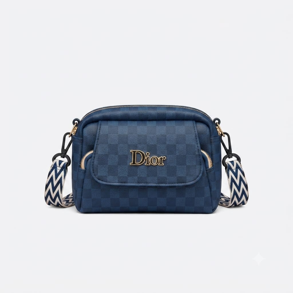 Crossbody Bag with Chevron Strap