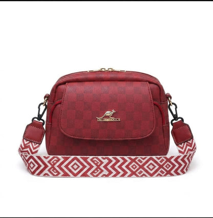 Crossbody Bag with Chevron Strap