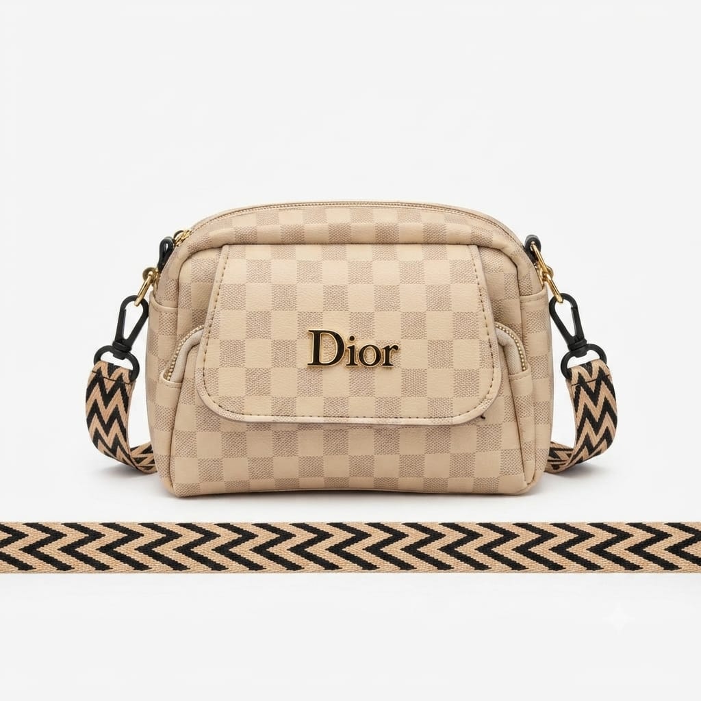 Crossbody Bag with Chevron Strap