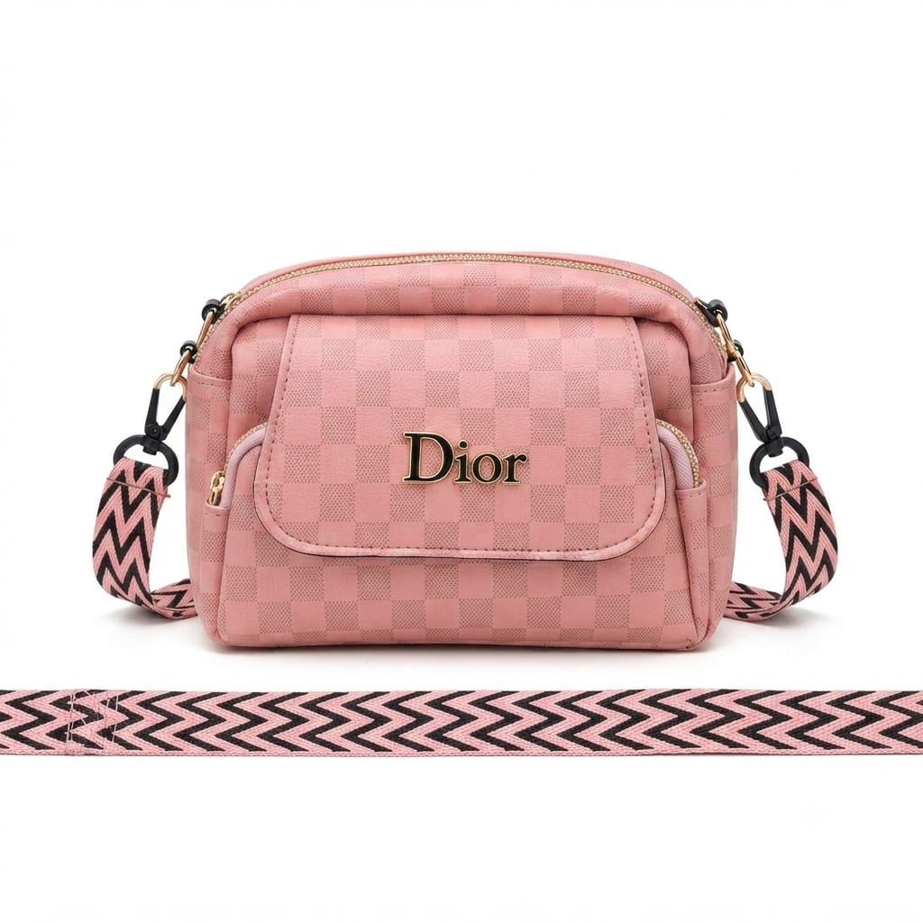 Crossbody Bag with Chevron Strap